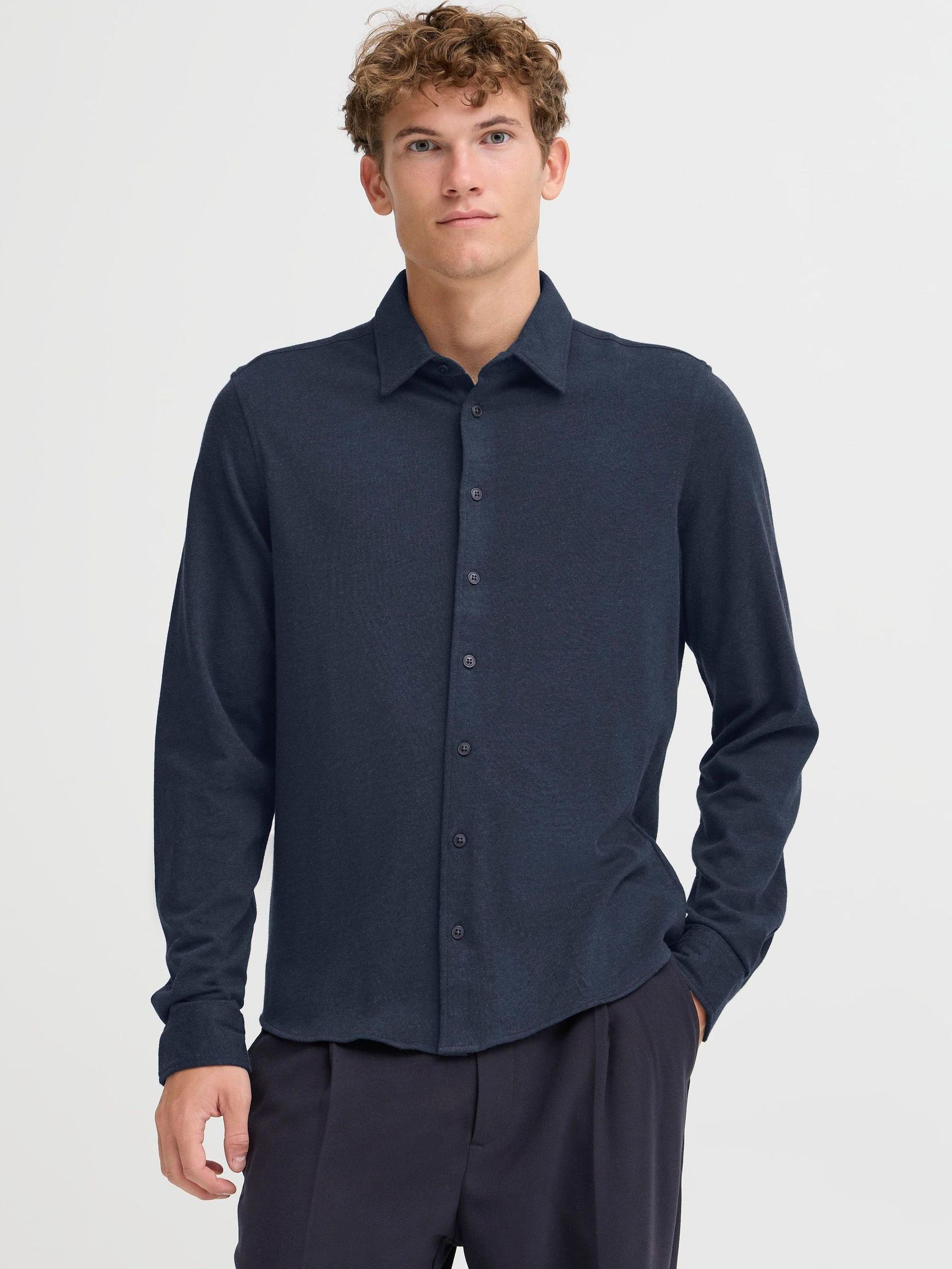 Casual Friday Men's Blue Cfarkan Soft Touch Brushed Shirt - Image 1