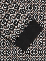 Casual Friday Black CFWIK Geometric Knitted Polo Shirt - Image 7 of 7