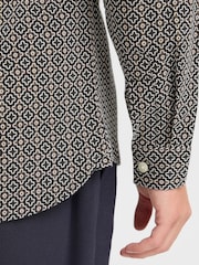 Casual Friday Black Cfborgh Geometric Jacquard Shirt - Image 5 of 8