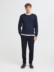 Casual Friday Blue CFMARC Relaxed Fit Soft Touch Trousers - Image 5 of 8