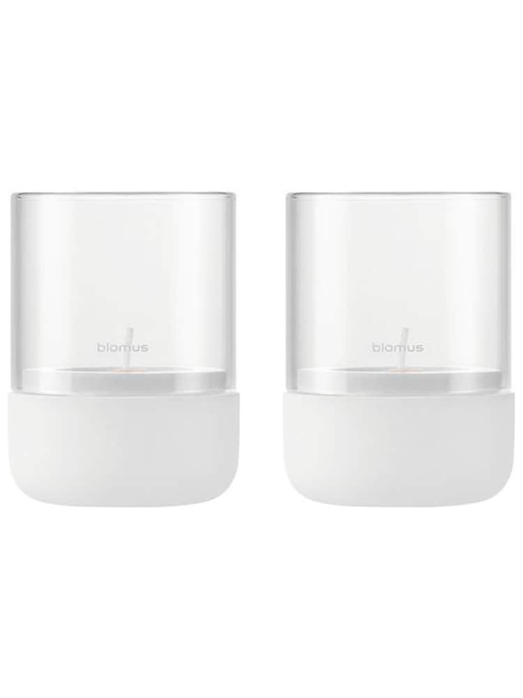 blomus Lily White Small CALMA Tealight Holder Set 2 Piece - Image 3 of 3 blomus Lily White Small CALMA Tealight Holder Set 2 Piece - Image 3 of 3