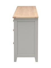Cotswold Company Dove Grey Chester Double Pedestal Dressing Table - Image 3 of 6