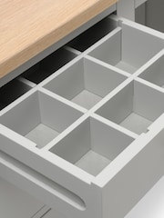 Cotswold Company Dove Grey Chester Double Pedestal Dressing Table - Image 5 of 6