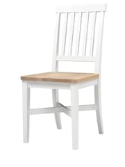 Cotswold Company Pure White Chester Wooden Seat Dining Chair - Image 3 of 6