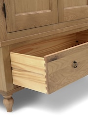 Cotswold Company Rustic Elkstone Mellow Oak Double Wardrobe - Image 5 of 6