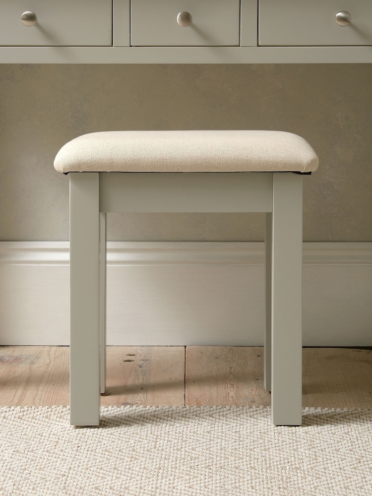 Cotswold Company Dove Grey Chester Dressing Table Stool - Image 1 of 4 Cotswold Company Dove Grey Chester Dressing Table Stool - Image 1 of 4