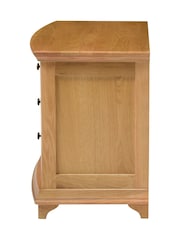 Cotswold Company Natural Winchcombe Oiled Oak 3 Drawer Wide Bedside Table - Image 3 of 6