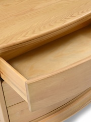 Cotswold Company Natural Winchcombe Oiled Oak 3 Drawer Wide Bedside Table - Image 6 of 6