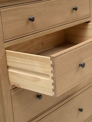 Cotswold Company Rustic Elkstone Mellow Oak 4 Drawer Chest - Image 5 of 6