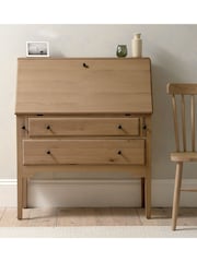 Cotswold Company Natural Elkstone Mellow Oak Hideaway Desk - Image 3 of 6