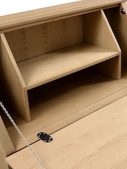 Cotswold Company Natural Elkstone Mellow Oak Hideaway Desk - Image 5 of 6