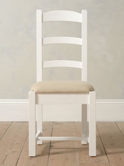 Cotswold Company Pure White Chester Ladder Back Dining Chair - Image 2 of 6
