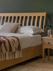 Gallery Home Natural Clayton Oak Veneer 4'6 Bed - Image 3 of 9