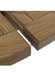 Gallery Home Natural Milton Solid Oak Round Extending Dining Table - Image 5 of 9