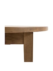 Gallery Home Natural Milton Solid Oak Round Extending Dining Table - Image 6 of 9