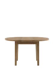Gallery Home Natural Milton Solid Oak Round Extending Dining Table - Image 7 of 9