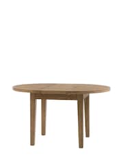 Gallery Home Natural Milton Solid Oak Round Extending Dining Table - Image 9 of 9