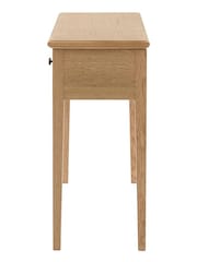 Gallery Home Natural Clayton Solid Oak 1 Drawer Console Table - Image 4 of 9