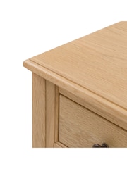Gallery Home Natural Clayton Solid Oak 1 Drawer Console Table - Image 5 of 9