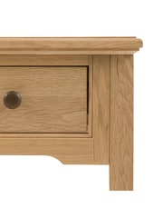 Gallery Home Natural Clayton Solid Oak 1 Drawer Console Table - Image 6 of 9