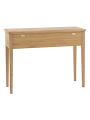 Gallery Home Natural Clayton Solid Oak 1 Drawer Console Table - Image 7 of 9