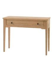 Gallery Home Natural Clayton Solid Oak 1 Drawer Console Table - Image 8 of 9