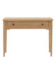 Gallery Home Natural Clayton Solid Oak 1 Drawer Console Table - Image 9 of 9