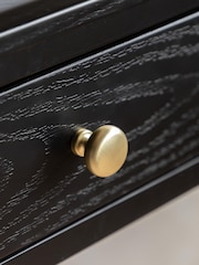 Gallery Home Black Alberta Wood 2 Drawer Console Table - Image 2 of 9