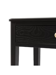 Gallery Home Black Alberta Wood 2 Drawer Console Table - Image 4 of 9