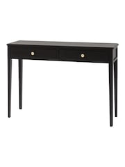 Gallery Home Black Alberta Wood 2 Drawer Console Table - Image 8 of 9