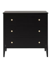 Gallery Home Black Alberta Wood 3 Drawer Chest - Image 5 of 7
