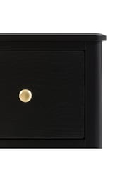Gallery Home Black Alberta Wood 3 Drawer Chest - Image 6 of 7