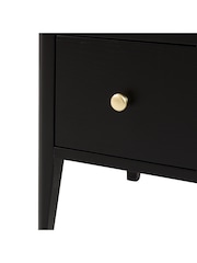 Gallery Home Black Alberta Wood 3 Drawer Chest - Image 7 of 7