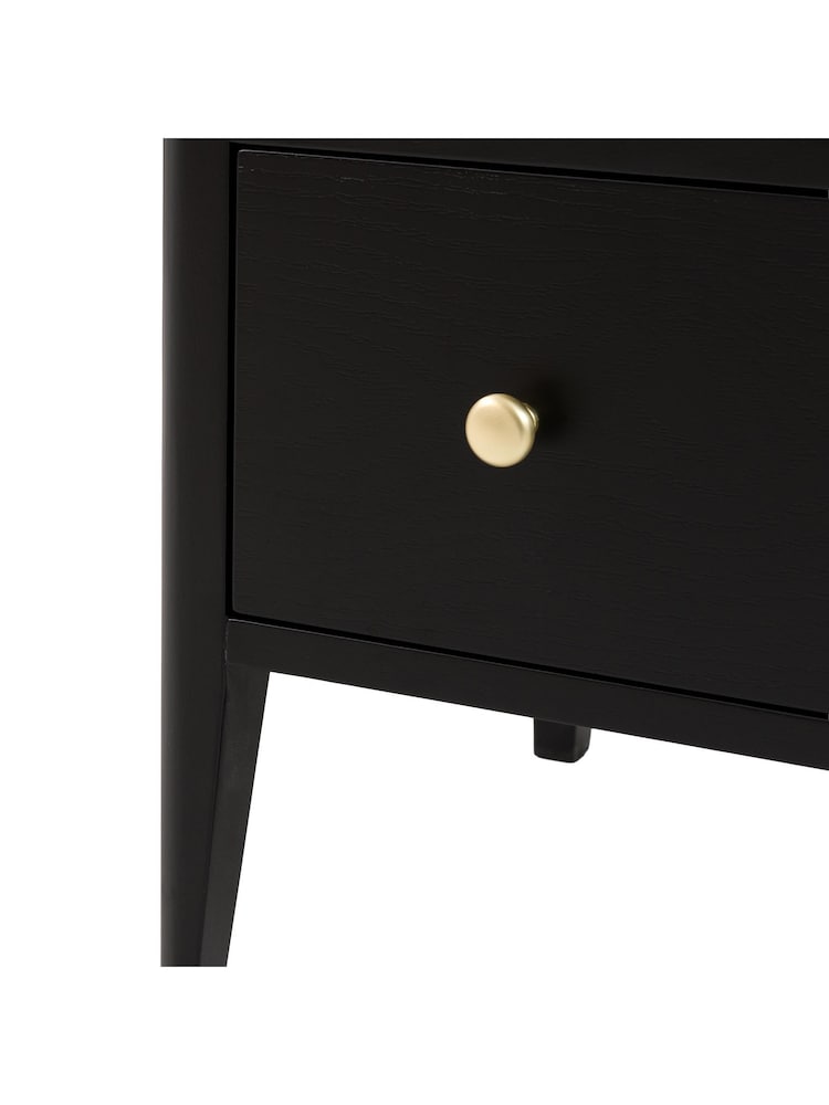 Gallery Home Black Alberta Wood 3 Drawer Chest - Image 7 of 7