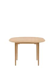 Gallery Home Natural Clayton Oak Veneer Round Extending Dining Table - Image 5 of 9