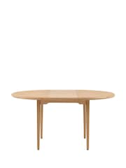 Gallery Home Natural Clayton Oak Veneer Round Extending Dining Table - Image 7 of 9