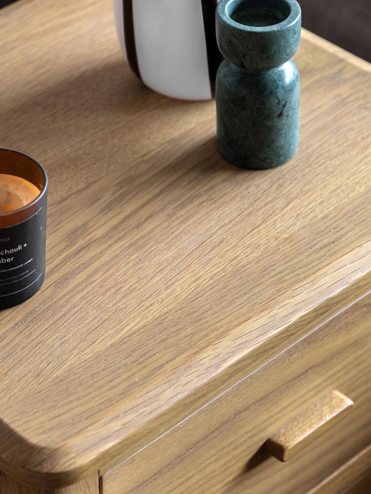 Gallery Home Natural Bala Wood 2 Drawer Bedside Table - Image 2 of 9