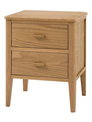 Gallery Home Natural Bala Wood 2 Drawer Bedside Table - Image 8 of 9