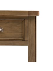 Gallery Home Natural Milton Sold Oak 2 Drawer Coffee Table - Image 5 of 9