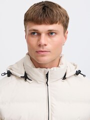 !Solid SDMILAS Long Sleeve Regular Puffa White Jacket - Image 4 of 5