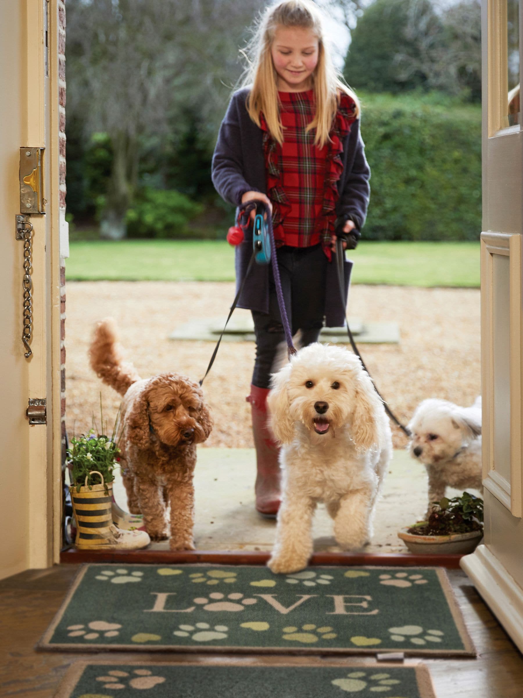 Hug Rug Green Love Paws Mat