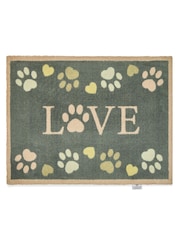 Hug Rug Green Love Paws Mat - Image 2 of 4
