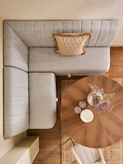Chunky Weave Mid Natural Anderson Storage Corner Dining Bench - Image 3 of 13
