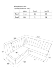 Chunky Weave Mid Natural Anderson Storage Corner Dining Bench - Image 5 of 13
