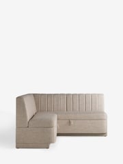 Chunky Weave Mid Natural Anderson Storage Corner Dining Bench - Image 8 of 13