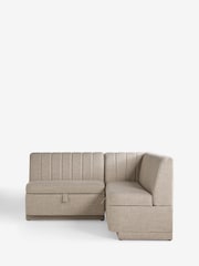 Chunky Weave Mid Natural Anderson Storage Corner Dining Bench - Image 9 of 13