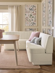 Tailored Chenille Oyster Anderson Storage Left Hand Corner Dining Bench - Image 1 of 13