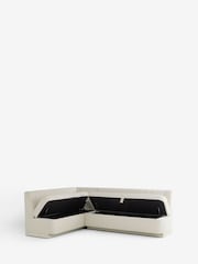 Tailored Chenille Oyster Anderson Storage Left Hand Corner Dining Bench - Image 10 of 13