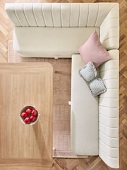 Tailored Chenille Oyster Anderson Storage Left Hand Corner Dining Bench - Image 6 of 13