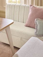 Tailored Chenille Oyster Anderson Storage Left Hand Corner Dining Bench - Image 7 of 13